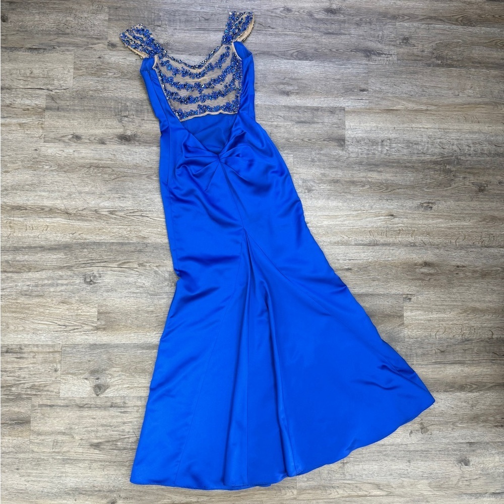 Sherri Hill Elegant Royal Blue Evening Dress - Picture 3 of 6